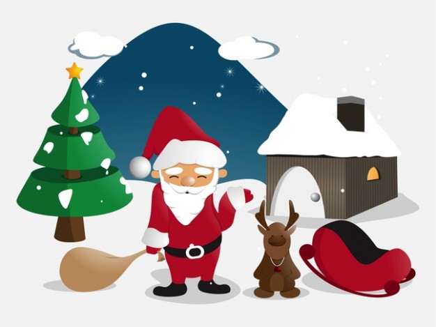 Greeting card santa Christmas celebration greeting card illustration about Santa Claus Holiday